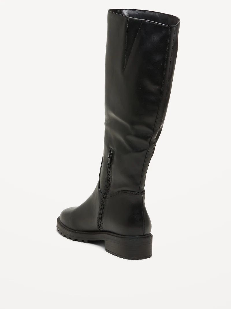 Faux-Leather Tall Boots for Women