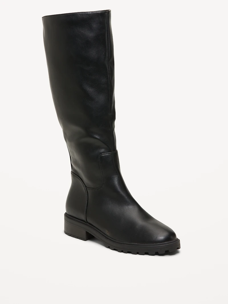 Faux-Leather Tall Boots for Women