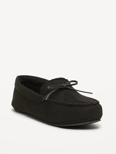 Faux-Suede Sherpa-Lined Moccasins for Men