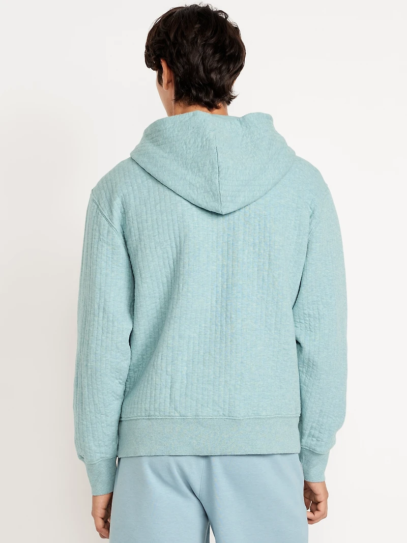 Essential Quilted Fleece Hoodie