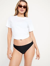 Mid-Rise Bikini Swim Bottoms