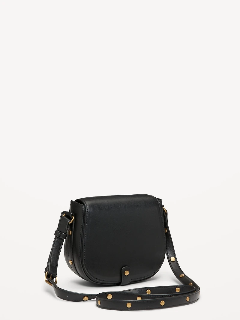 Studded Strap Saddle Bag