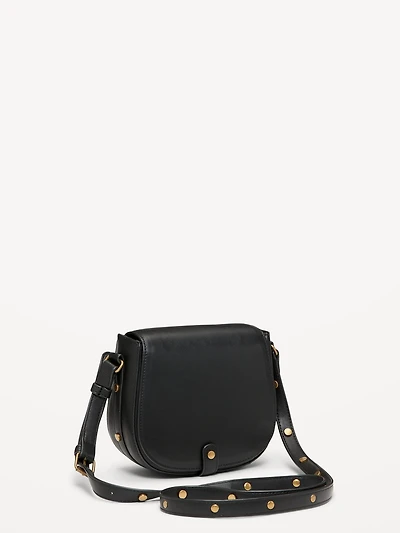 Studded Strap Saddle Bag