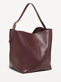 Large Faux Leather Tote