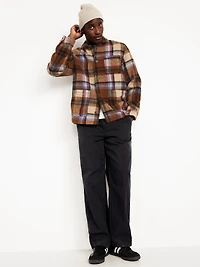 Wool-Blend Plaid Chore Jacket