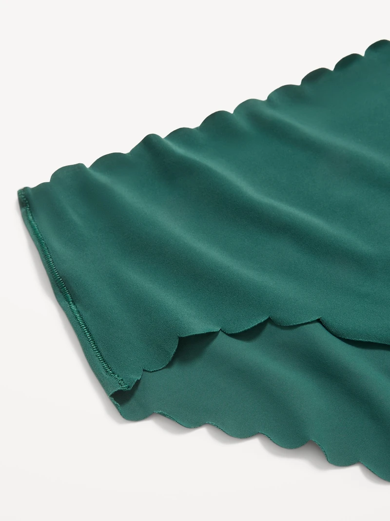 Low-Rise No-Show Scalloped Hipster Underwear