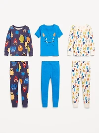 Snug-Fit Graphic Pajama 6-Piece for Toddler & Baby