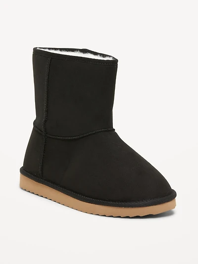Faux-Suede Faux-Fur Lined Boots for Girls