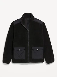 Loose Utility Sherpa Jacket