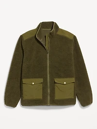 Loose Utility Sherpa Jacket