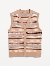 SoSoft Button-Front Sweater Vest