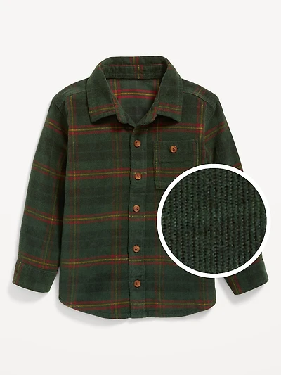 Long-Sleeve Corduroy Pocket Shirt for Toddler Boys