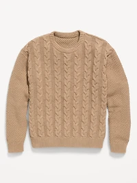 Long-Sleeve Cable-Knit Sweater for Boys