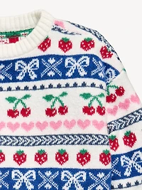 SoSoft Printed Oversized Sweater for Girls