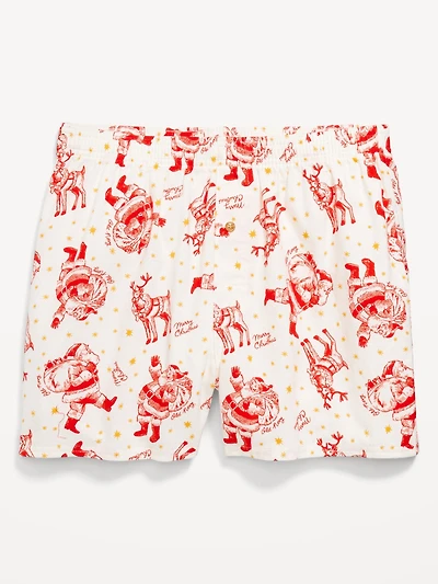 Printed Flannel Boxer Shorts