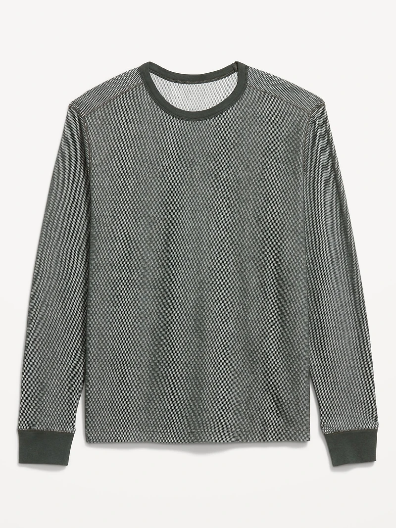 Crew-Neck Waffle T-Shirt