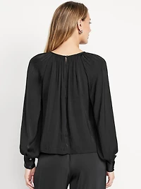 Satin Shirred Top