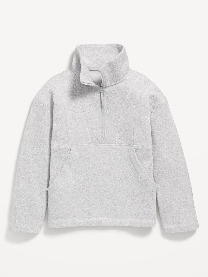Sweater-Fleece Quarter-Zip Tunic for Girls