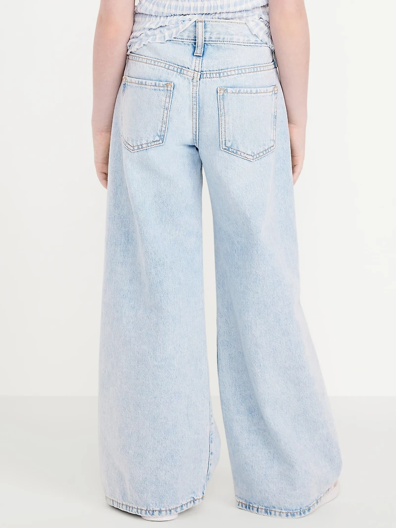 Mid-Rise Super Baggy Wide-Leg Jeans for Girls