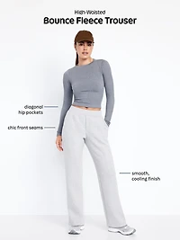 High-Waisted Bounce Fleece Trouser Sweatpants