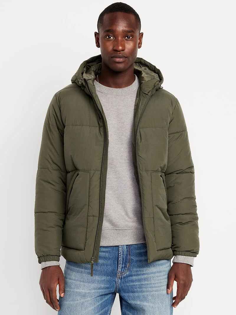 Frost-Free Water-Resistant Hooded Puffer Jacket