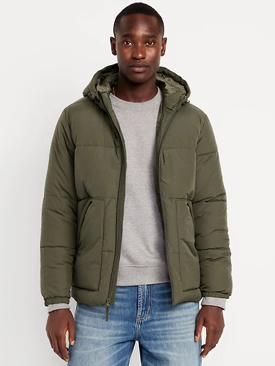 Frost-Free Water-Resistant Hooded Puffer Jacket