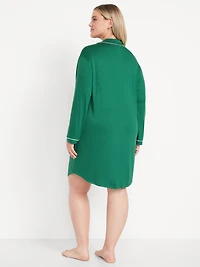 Long-Sleeve Knit Sleep Shirt