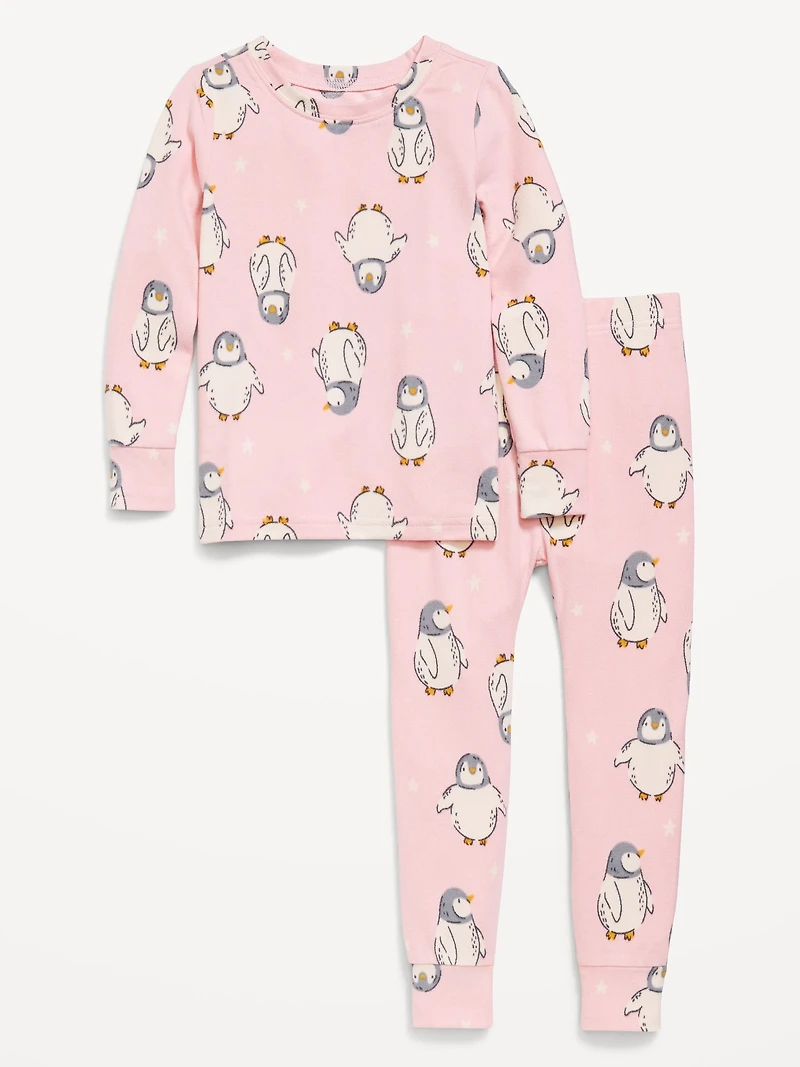 Cozy Printed Snug-Fit Pajama Set for Toddler & Baby