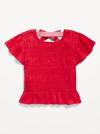 Short-Sleeve Smocked Top for Girls