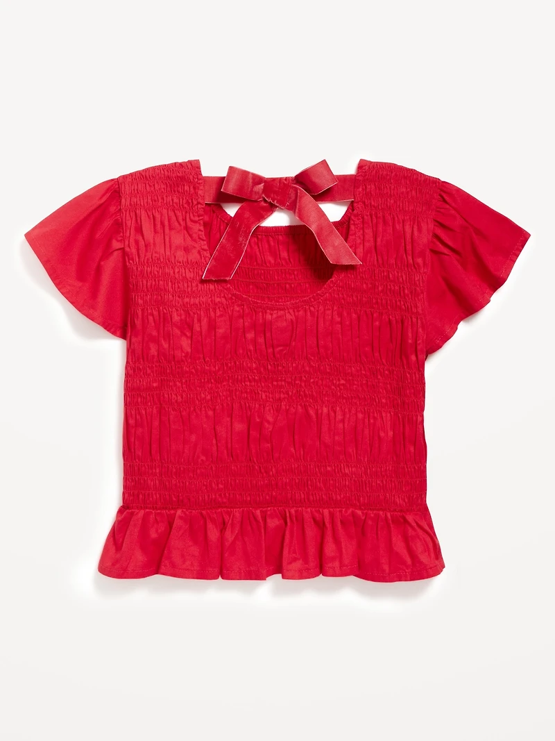 Short-Sleeve Smocked Top for Girls