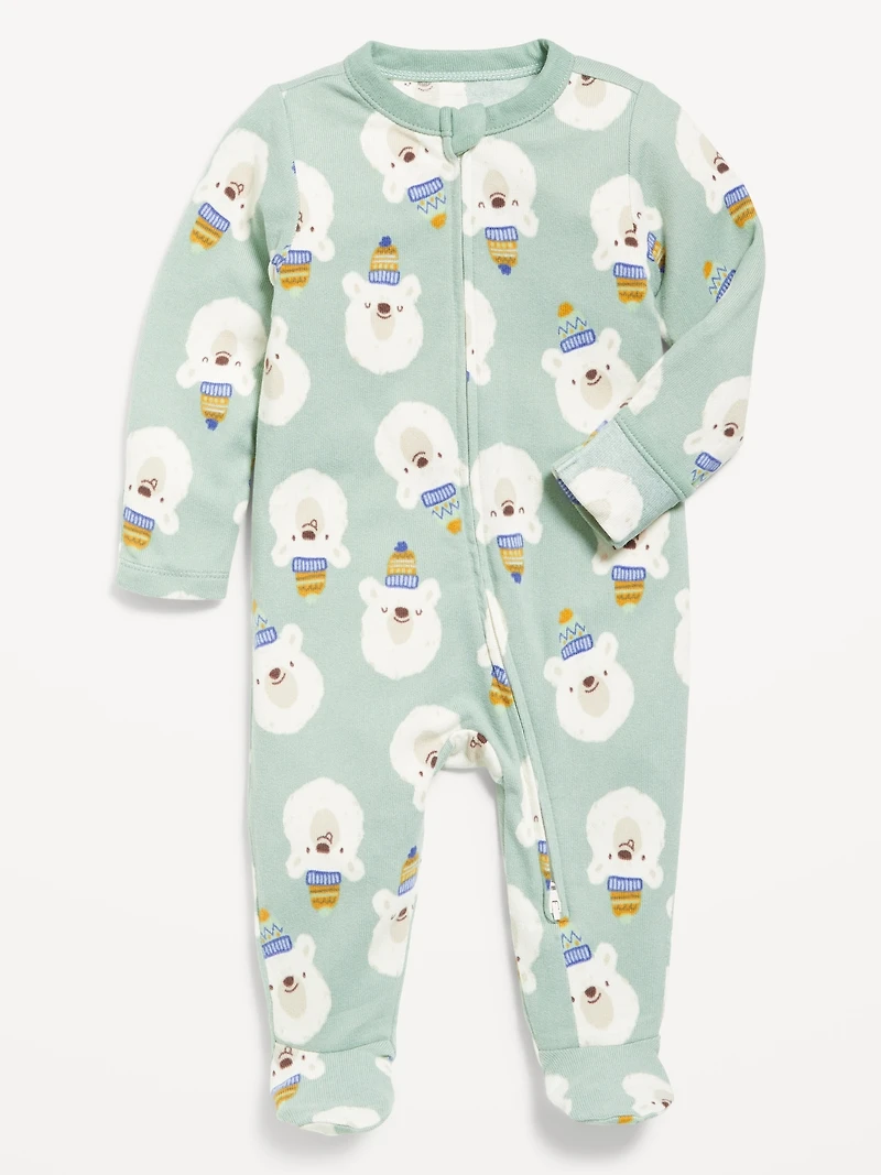 Cozy Knit 2-Way-Zip Sleep & Play Footed One-Piece for Baby