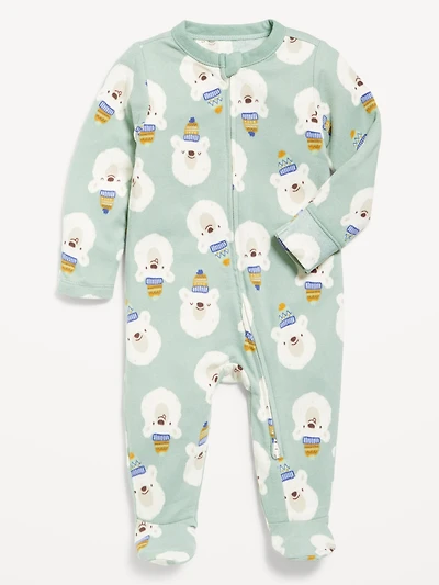 Cozy Knit 2-Way-Zip Sleep & Play Footed One-Piece for Baby