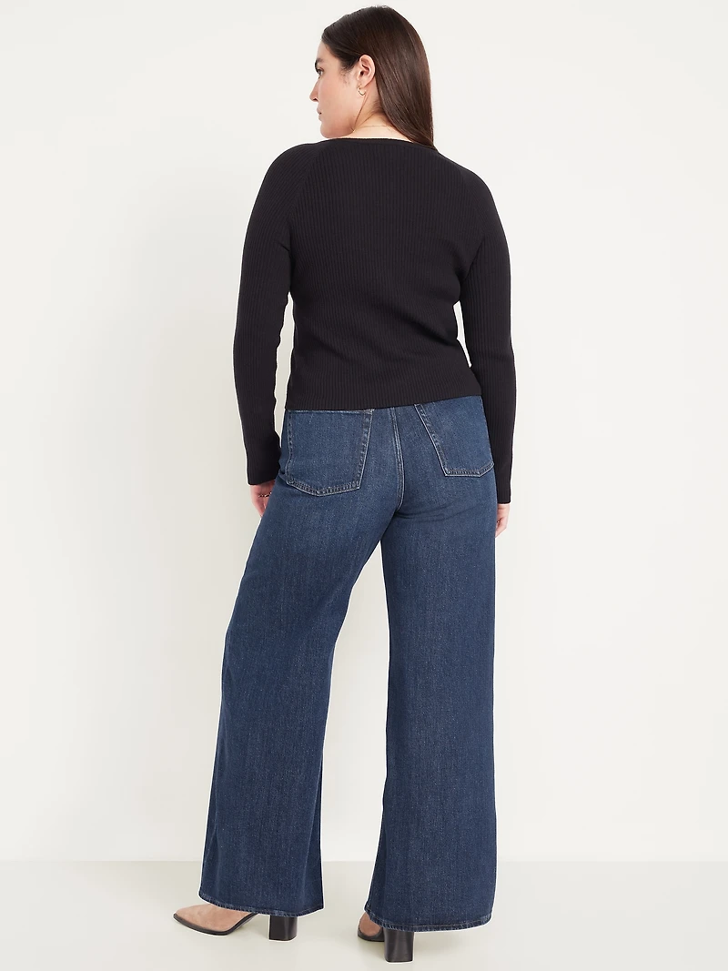 Extra High-Waisted Super Wide-Leg Jeans