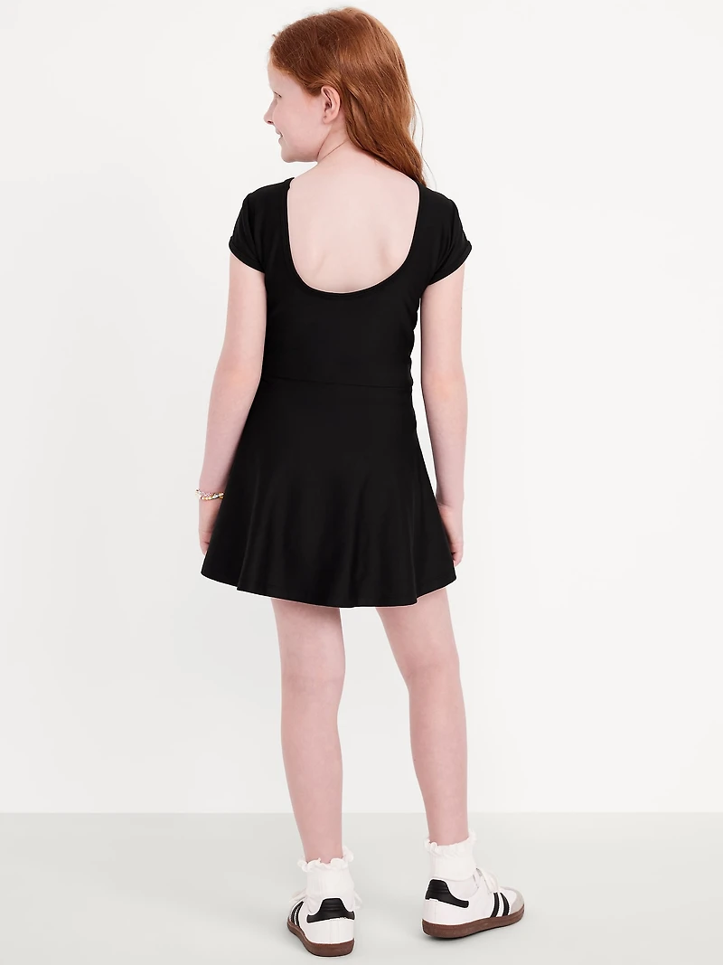 PowerSoft Short-Sleeve Athletic Dress for Girls