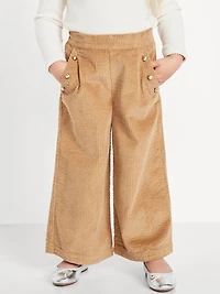 Pull-On Wide-Leg Corduroy Pants for Toddler Girls