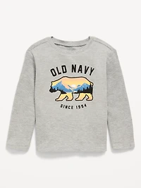 Long-Sleeve Logo Graphic Thermal-Knit T-Shirt for Toddler Boys