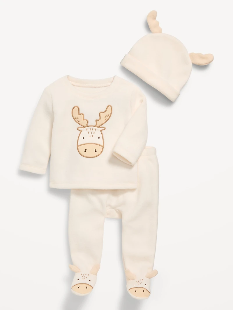 Microfleece Graphic 3-Piece Layette Set for Baby