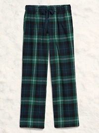 Mid-Rise Plaid Flannel Pajama Pants for Women