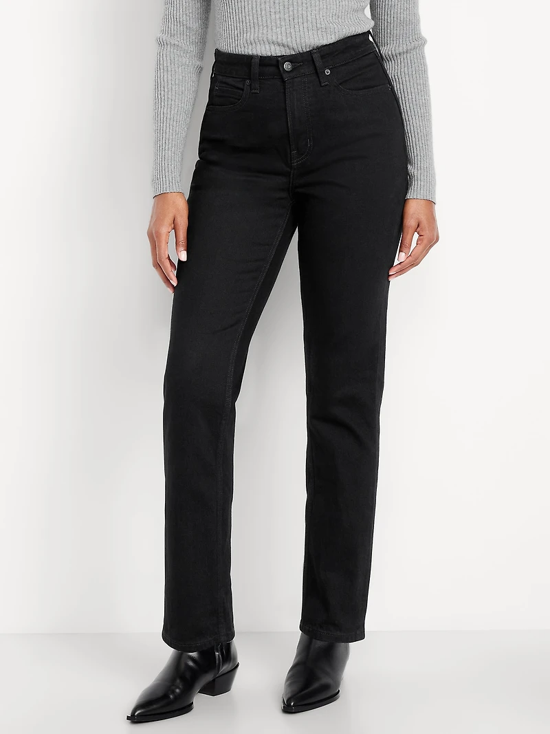 Curvy Extra High-Waisted Straight Jeans