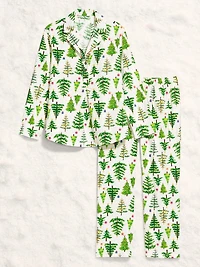 Maternity Printed Flannel Pajama Pant Set