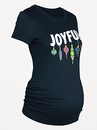 Maternity Holiday-Graphic Crew-Neck T-Shirt