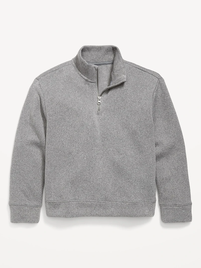Sweater-Fleece Quarter-Zip for Boys