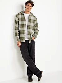 Hooded Plaid Flannel Shirt