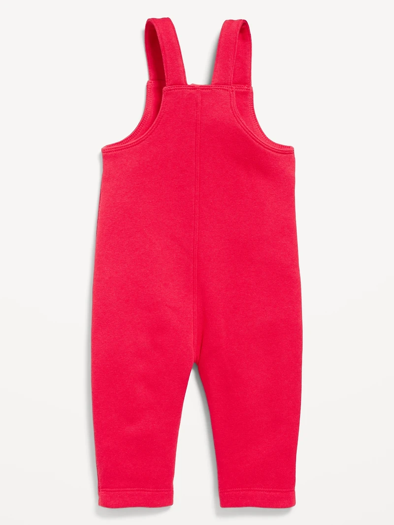 Fleece Button-Front Overalls for Baby