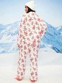 Printed Flannel Pajama Pant Set for Women