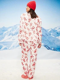 Printed Flannel Pajama Pant Set for Women
