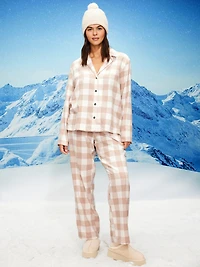Plaid Flannel Pajama Pant Set for Women