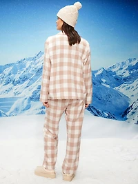 Plaid Flannel Pajama Pant Set for Women