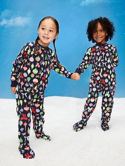 2-Way-Zip Microfleece Pajama One-Piece for Toddler & Baby
