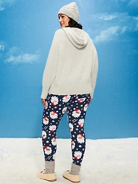 High-Waisted Waffle Pajama Leggings for Women